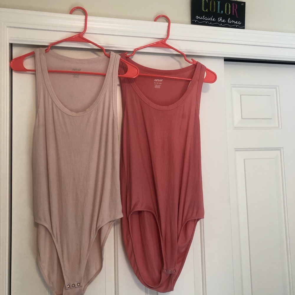🔴Bundle- 2 Aerie ribbed tank bodysuits